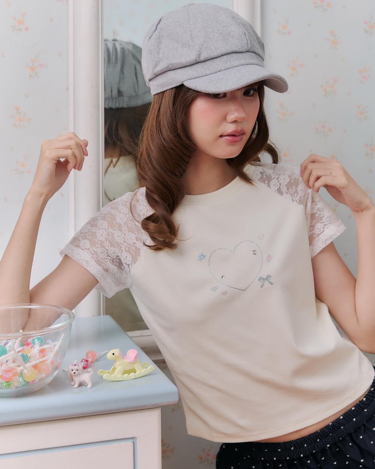 <預訂> 泰國小眾品牌🇹🇭 透明蕾絲短袖上衣Tee | 兩色入