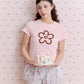 <預訂> 泰國小眾品牌🇹🇭 蓬鬆刺繡花花Crop Tee | 兩色入