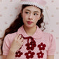 <預訂> 泰國小眾品牌🇹🇭 刺繡花花針織Crop Tee | 兩色入