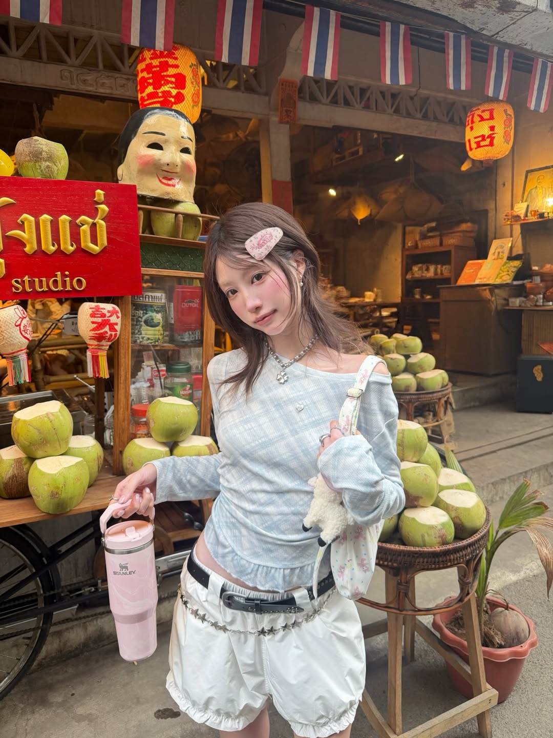 <預訂> 泰國小眾品牌🇹🇭 透氣沙灘荷葉邊長袖襯衫上衣 | 兩色入