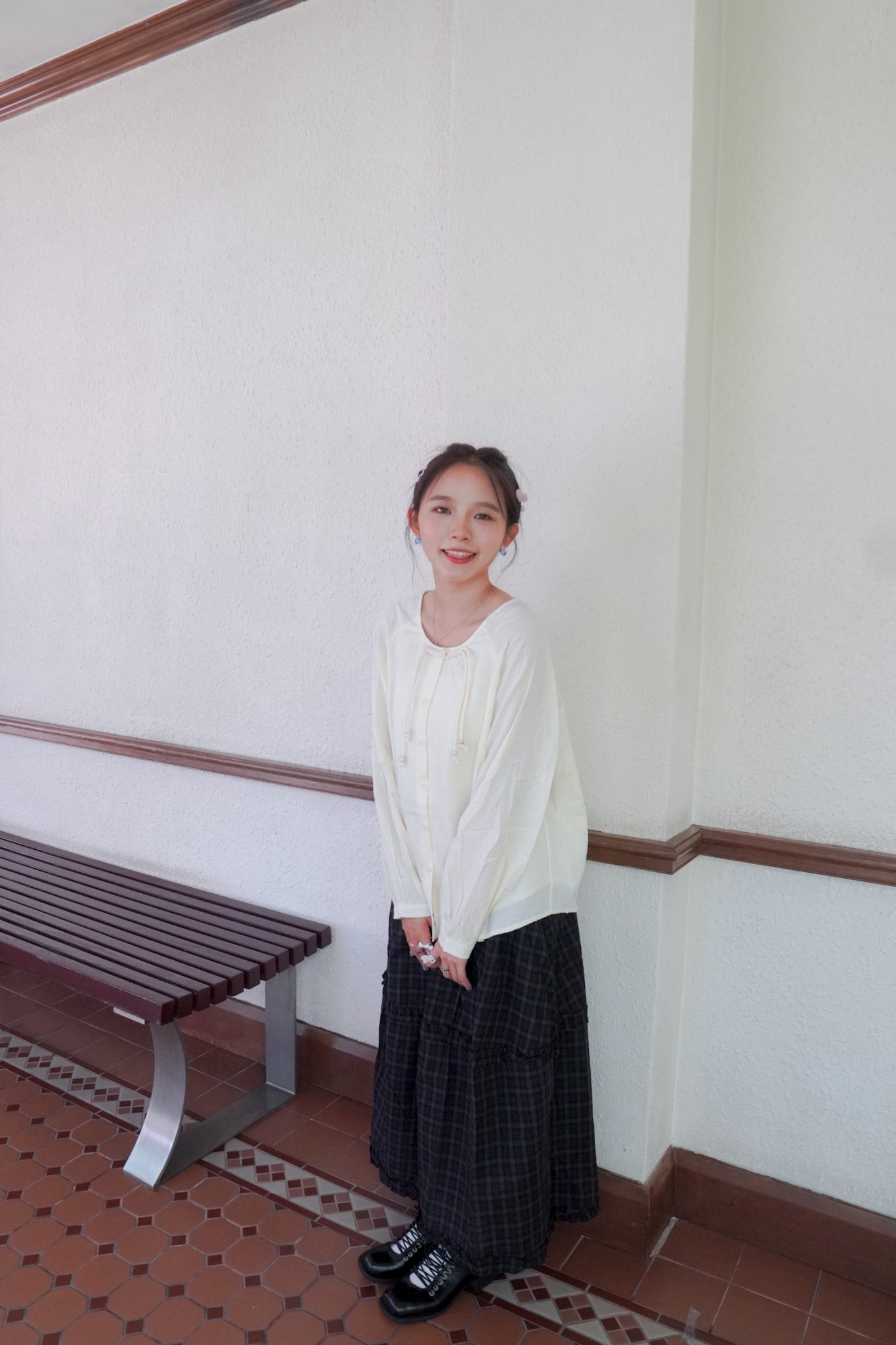 <預訂> 自家製 肌理紋鈕扣長袖裇衫