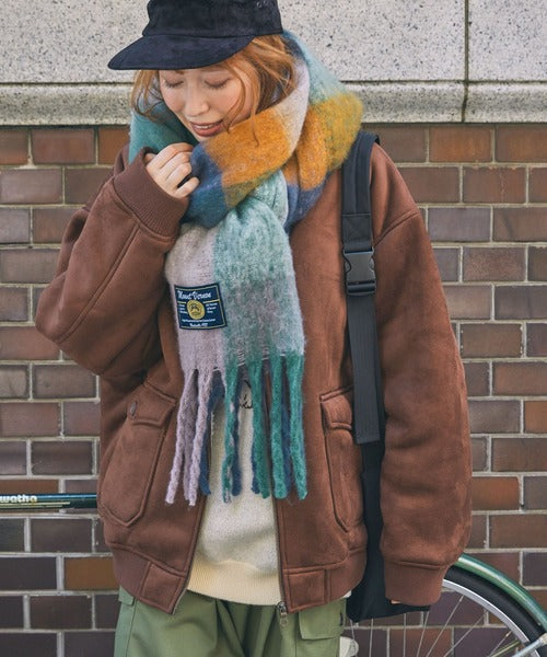 <預訂> 日牌MM 流蘇混色蓬鬆頸巾｜九色入