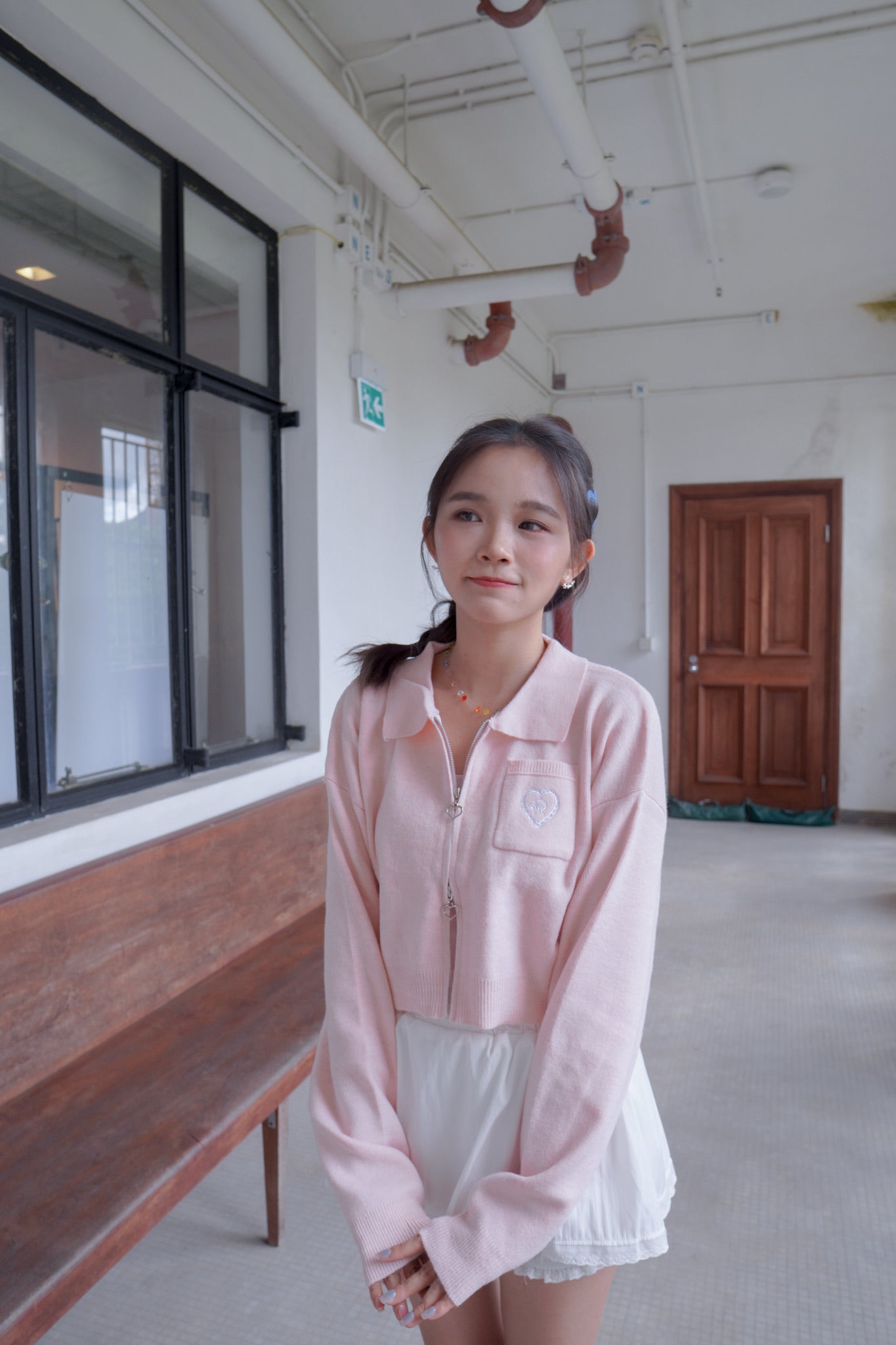 <現貨> 獨家款～ LOGO蕾絲邊短裙褲 ｜兩色入