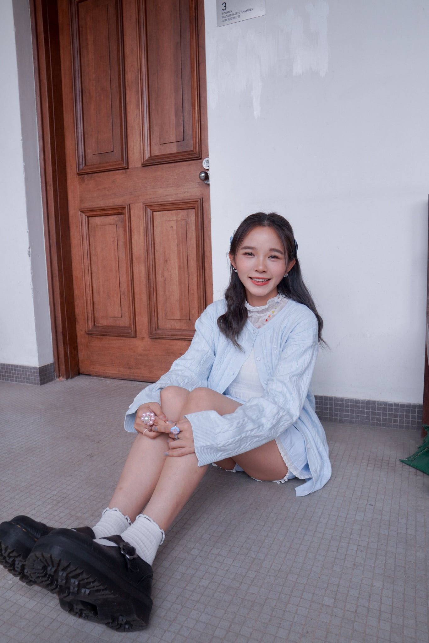 <現貨> 獨家款～ LOGO蕾絲邊短裙褲 ｜兩色入