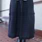 <預訂> 復古格紋花邊半身長裙