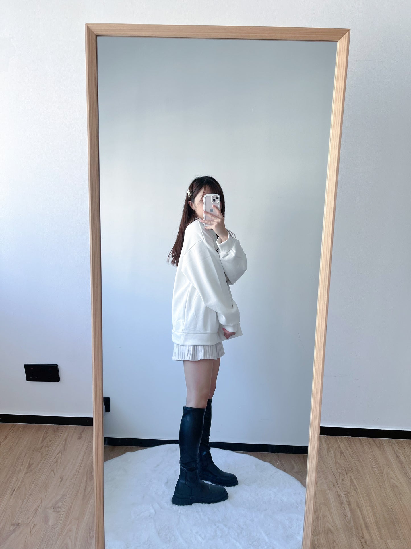 <預訂> 暖笠笠可愛小貓圖案拉絨毛衛衣｜兩色入