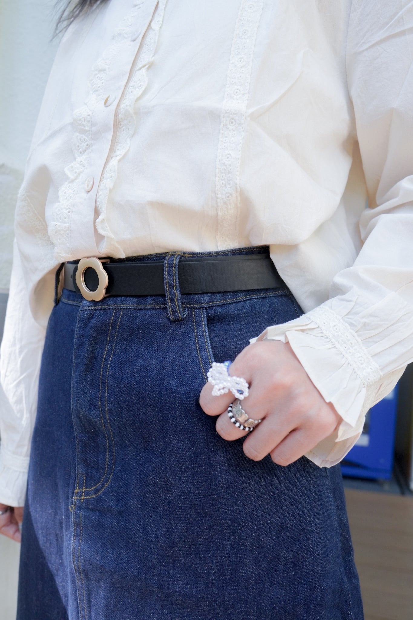 <現貨> 自家製 復古牛仔A字半身長裙