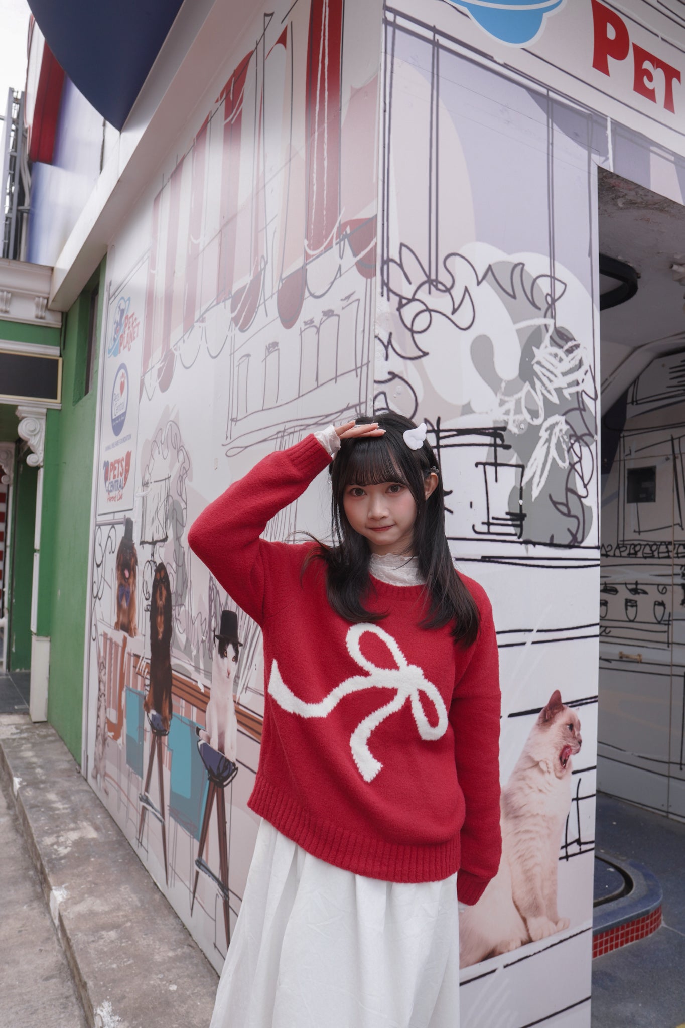 <現貨> 新年限定🧧🍊大紅超大蝴蝶結針織上衣