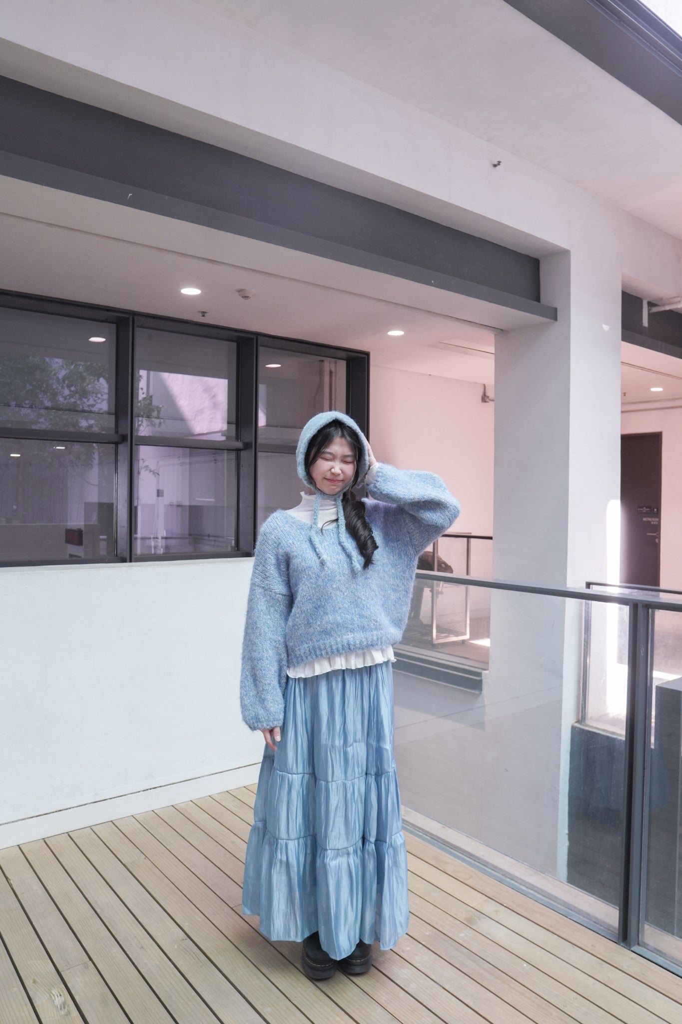 <現貨> 棉花糖BlingBling拼接半身長裙