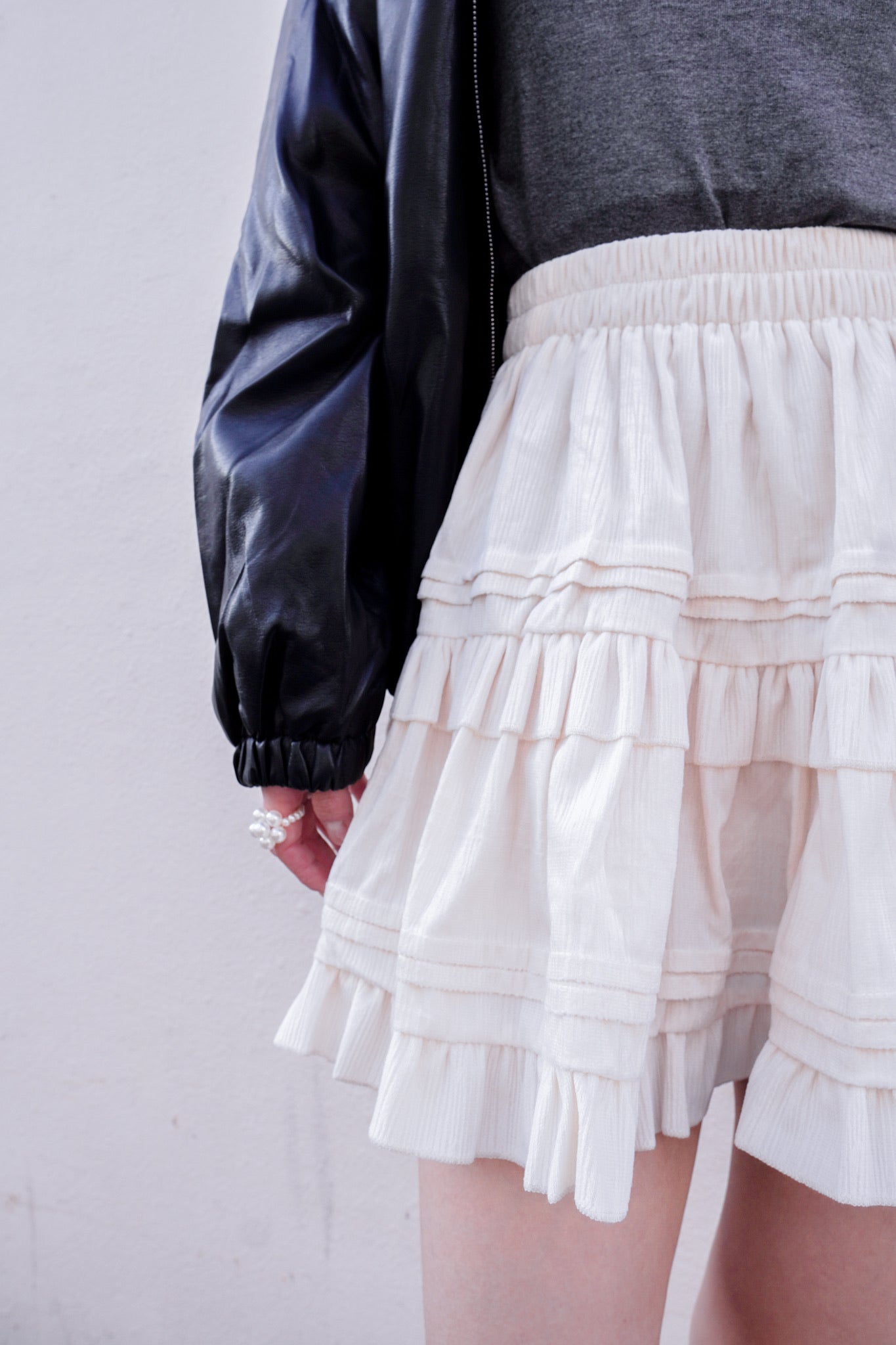 <現貨> 秋冬專屬♡ 絲絨蛋糕短裙 | 兩色入