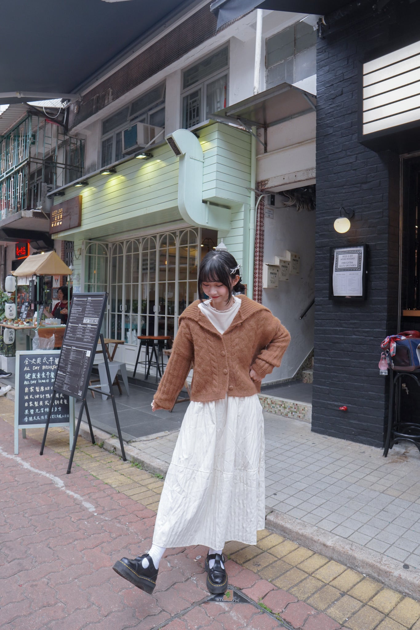 <現貨> 自家製 秋冬專屬! 肌理感口袋半身長裙｜兩色入