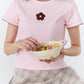 <預訂> 泰國小眾品牌🇹🇭 扇形花邊ruffle領花花小 logo Crop Tee | 五色入