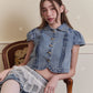 <預訂> [NEWIN!] 泰國小眾品牌🇹🇭 蝴蝶結荷葉邊牛仔短褲