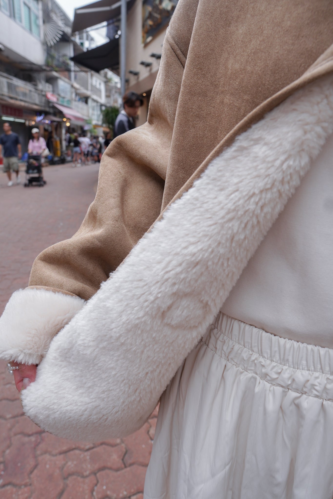 <現貨> 自家製 粗毛呢牛角扣保暖外套