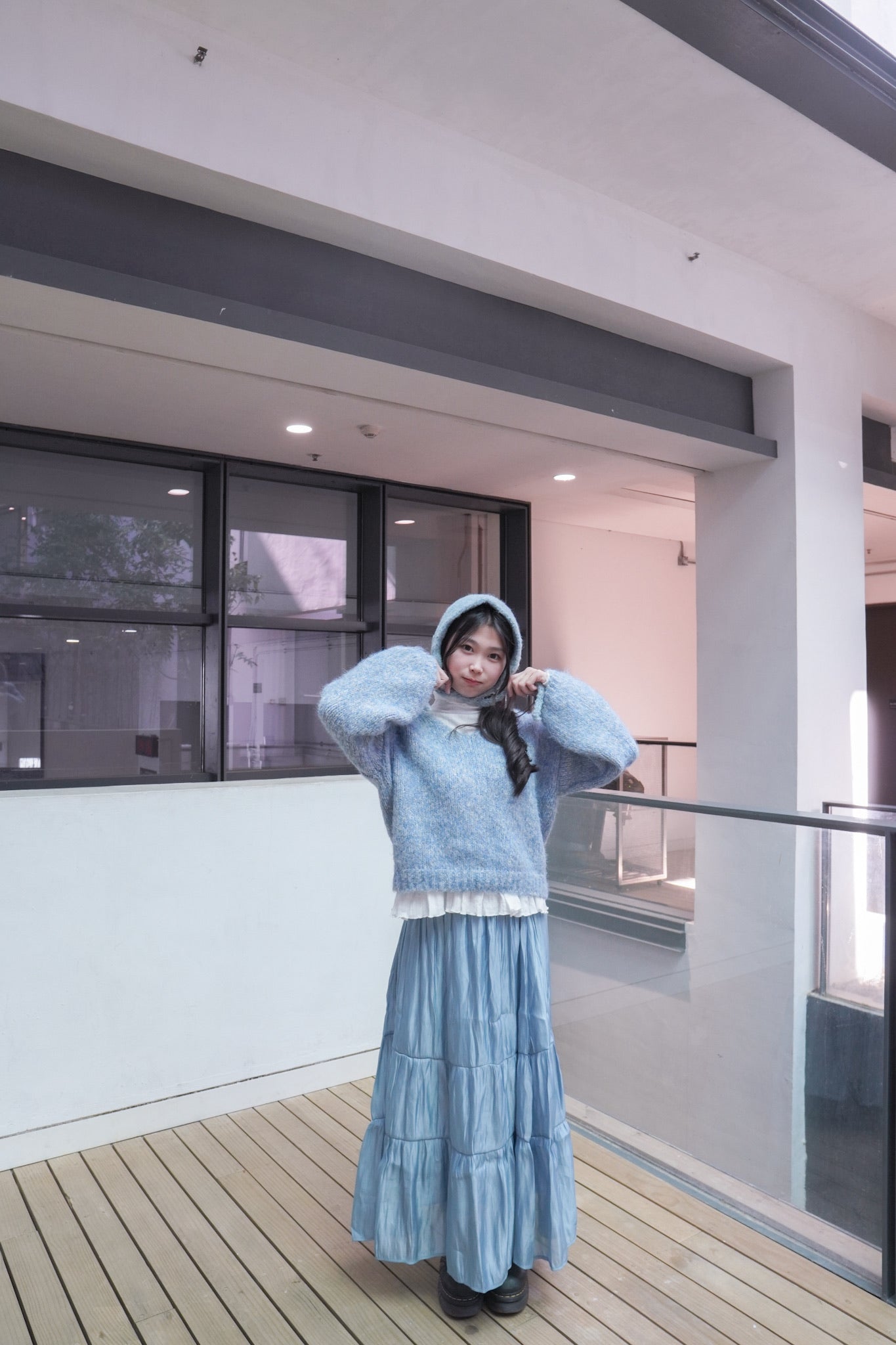 <現貨> 棉花糖BlingBling拼接半身長裙