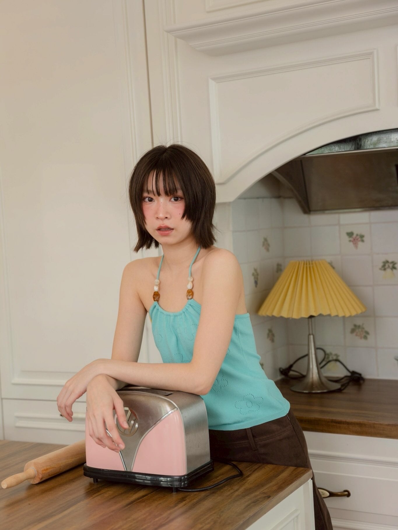 <預訂> 泰國小眾品牌🇹🇭 露背針織花花吊帶背心上衣 | 四色入