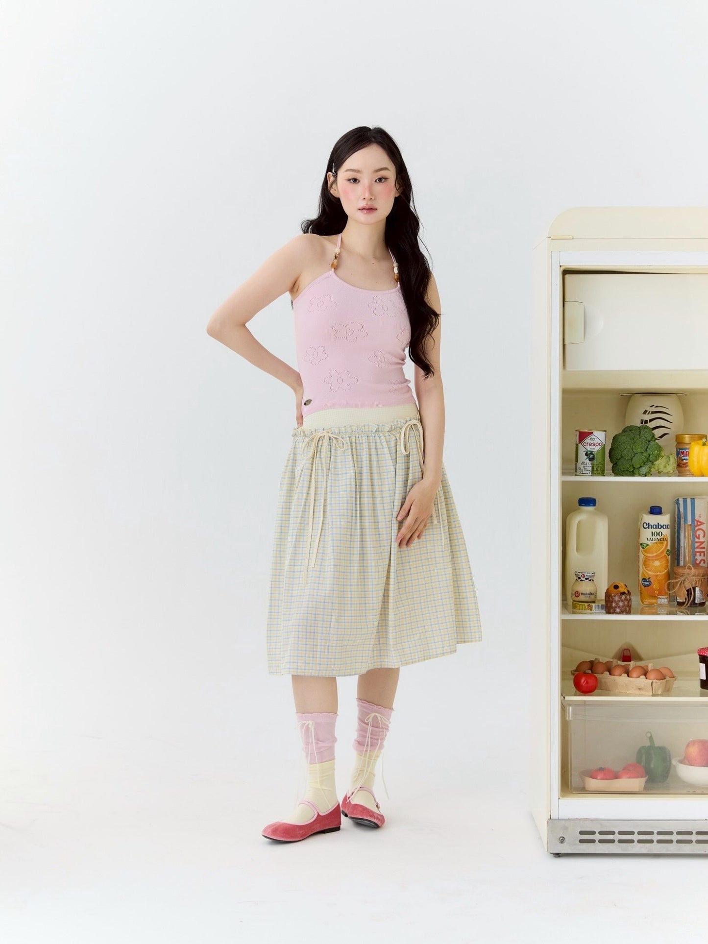 <預訂> 泰國小眾品牌🇹🇭 露背針織花花吊帶背心上衣 | 四色入