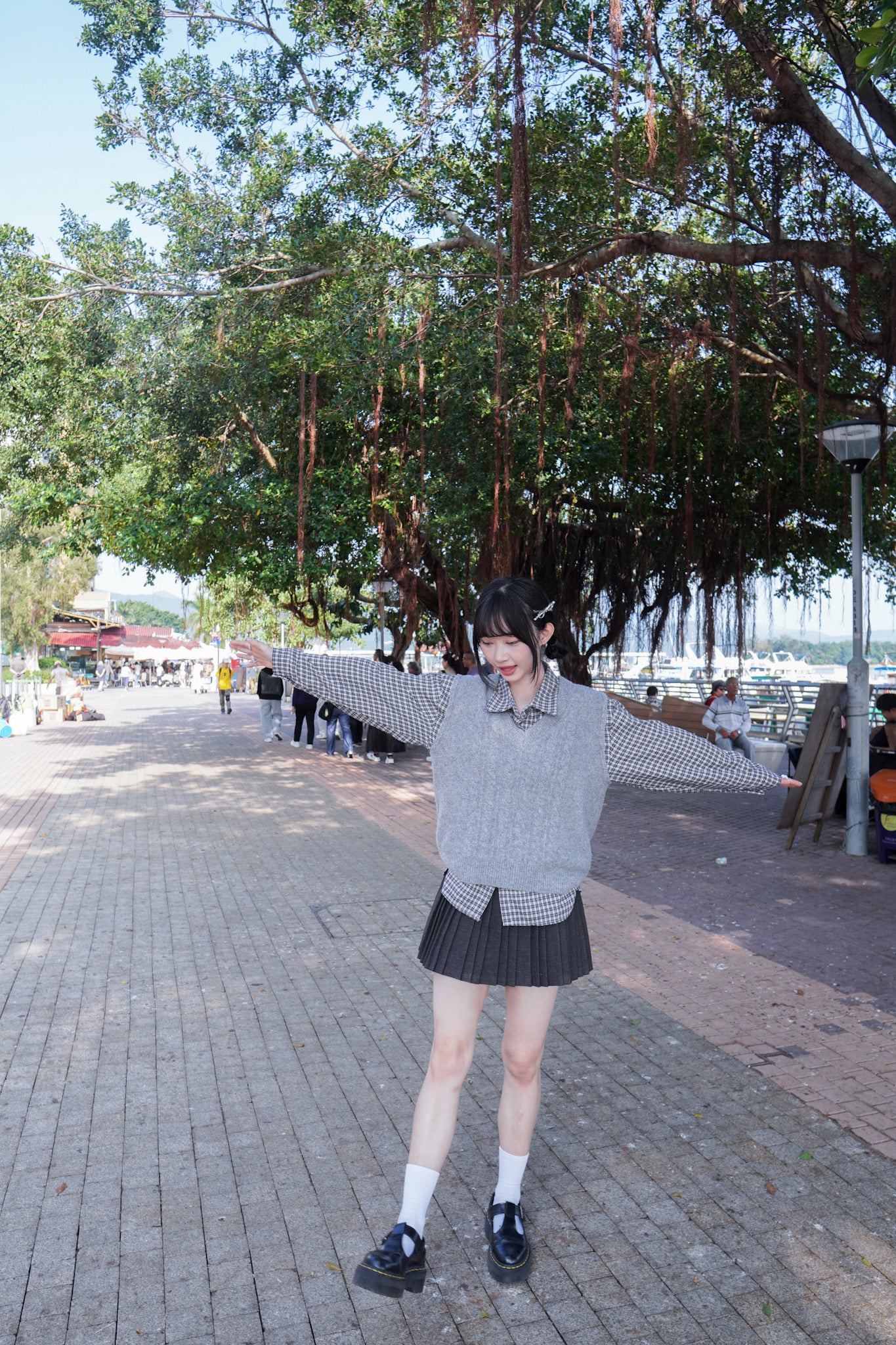 <現貨> v領麻花針織馬甲背心｜兩色入