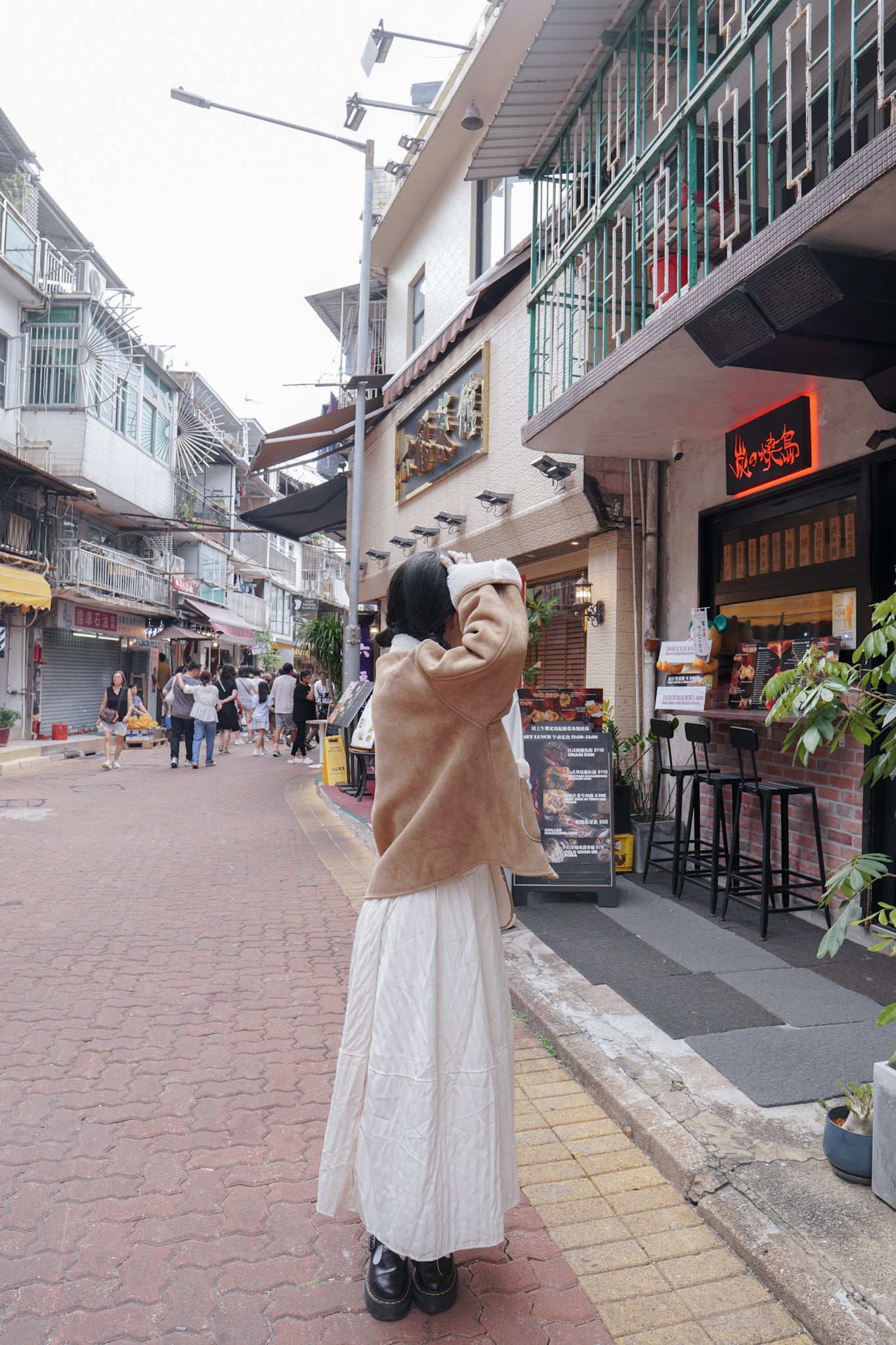 <現貨> 自家製 粗毛呢牛角扣保暖外套