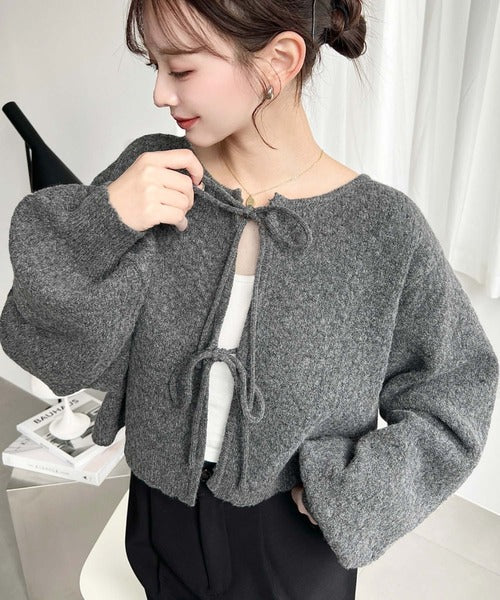 <預訂> JP MM 2-Ways 針織扇形花邊混色針織開胸上衣｜三色入