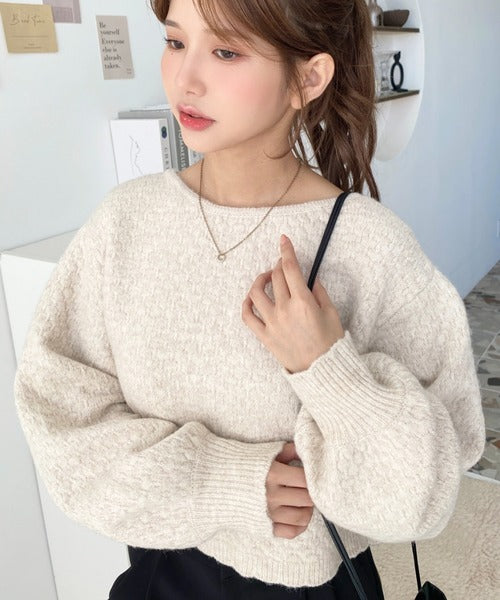 <預訂> JP MM 2-Ways 針織扇形花邊混色針織開胸上衣｜三色入