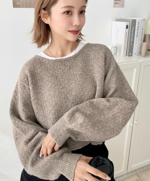 <預訂> JP MM 2-Ways 針織扇形花邊混色針織開胸上衣｜三色入