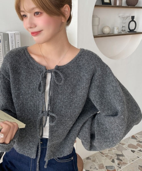 <預訂> JP MM 2-Ways 針織扇形花邊混色針織開胸上衣｜三色入