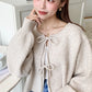 <預訂> JP MM 2-Ways 針織扇形花邊混色針織開胸上衣｜三色入