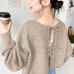 <預訂> JP MM 2-Ways 針織扇形花邊混色針織開胸上衣｜三色入