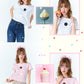 <預訂> 泰國小眾品牌🇹🇭 扇形花邊ruffle領花花小 logo Crop Tee | 五色入