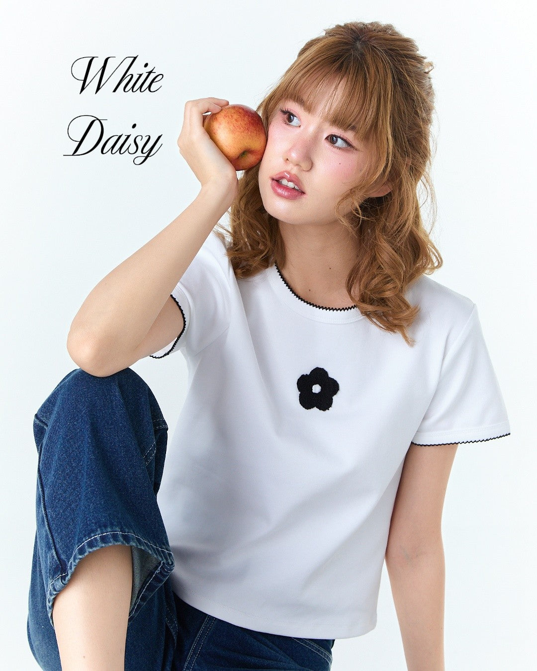 <預訂> 泰國小眾品牌🇹🇭 扇形花邊ruffle領花花小 logo Crop Tee | 五色入