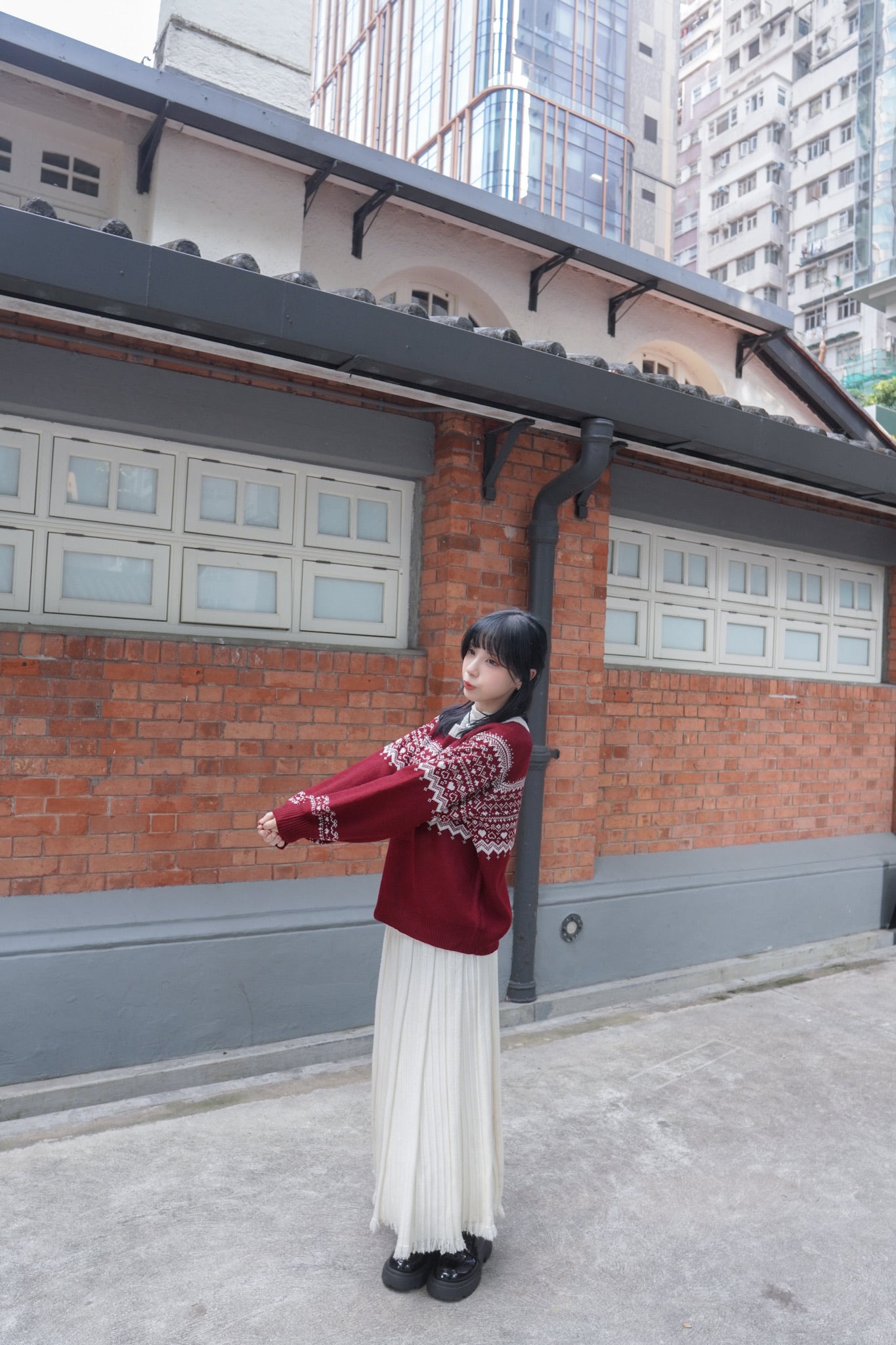 <預訂> 自家製 褶皺透明Ruffle邊立體花花高領內搭打底上衣｜兩色入