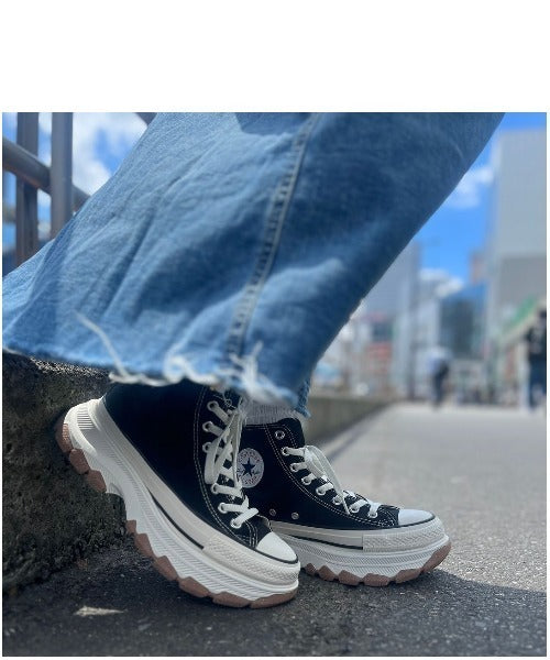 超人氣！Unisex 日本限定厚底設計♡ CONVERSE 高筒 ALL STAR 100 TREKWAVE HI｜22.5-30碼｜黑