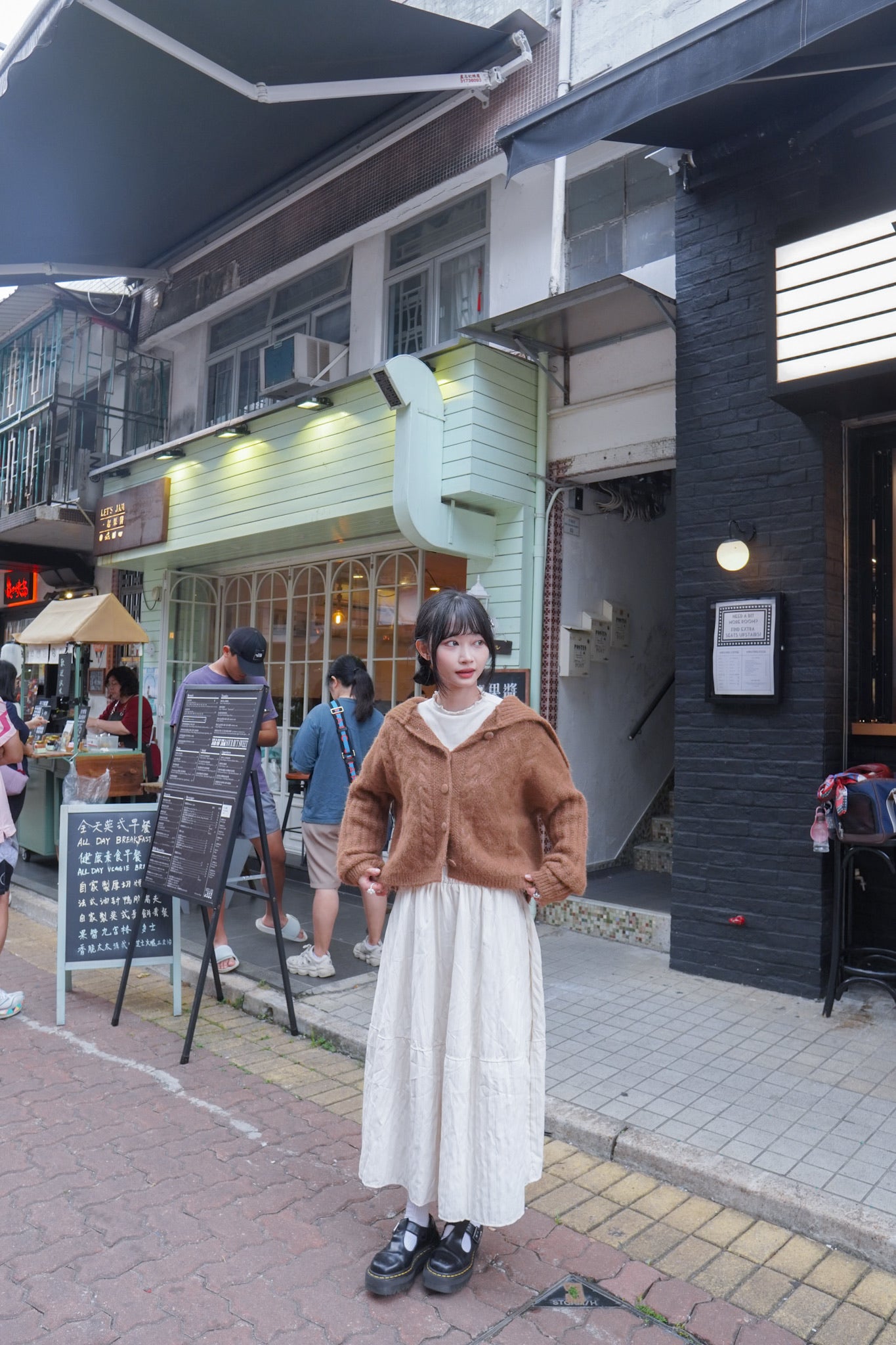 <現貨> 學院風大反領麻花開胸針織外套｜兩色入