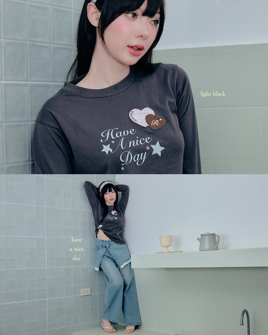 <預訂> 泰國小眾品牌🇹🇭 Have A Nice Day 長袖上衣 | 七色入