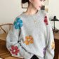 <預訂> 日牌MM 混色花卉提花針織上衣｜四色入