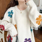 <預訂> 日牌MM 混色花卉提花針織上衣｜四色入