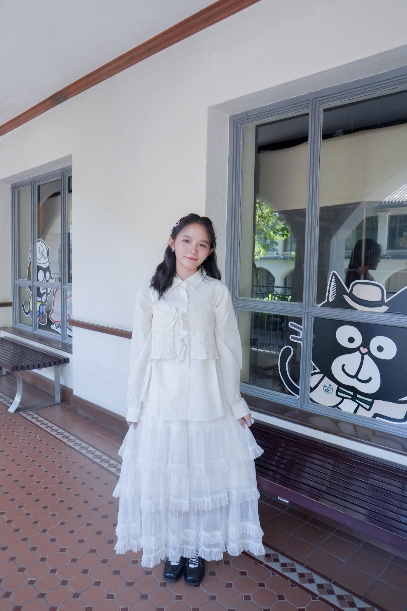 <預訂> 2025新款易襯超仙！薄紗蛋糕半身長裙｜兩色入