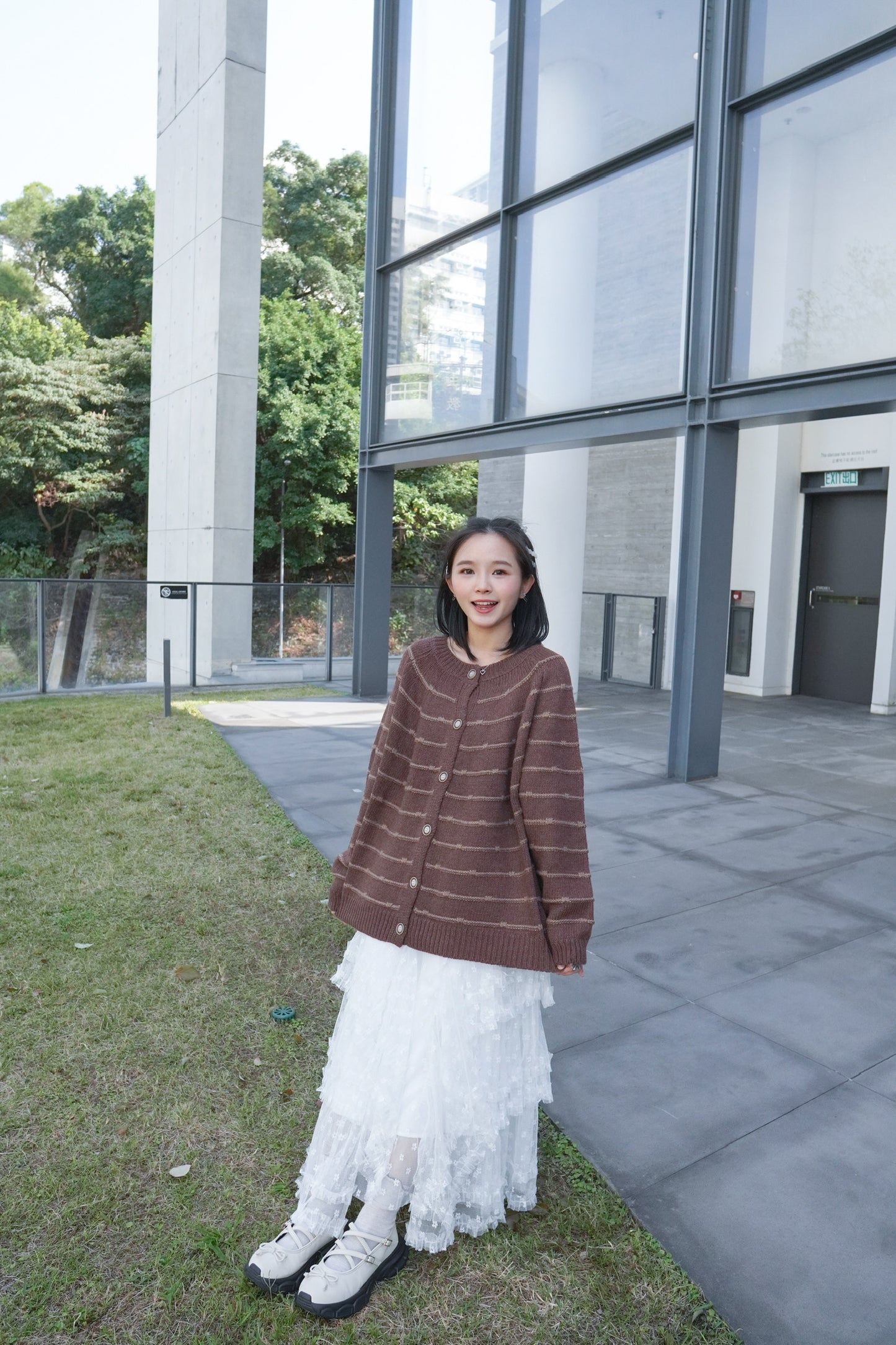 <預訂> 自家製 不規則蕾絲拼接蛋糕半身長裙