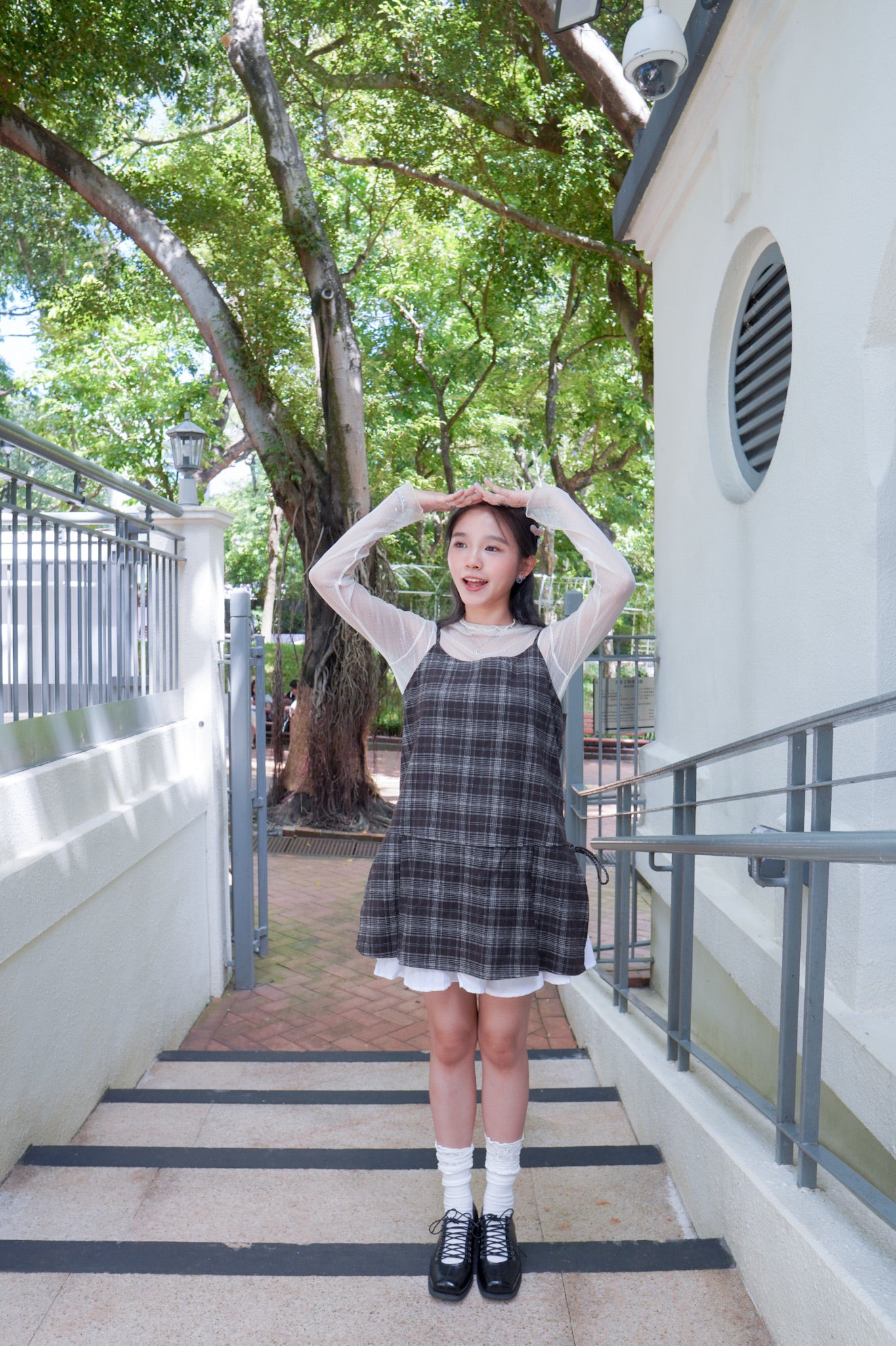 <現貨> 自家製 高腰荷葉邊三層蛋糕短裙