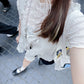 <預訂> ruffle木耳提花短袖透透上衣