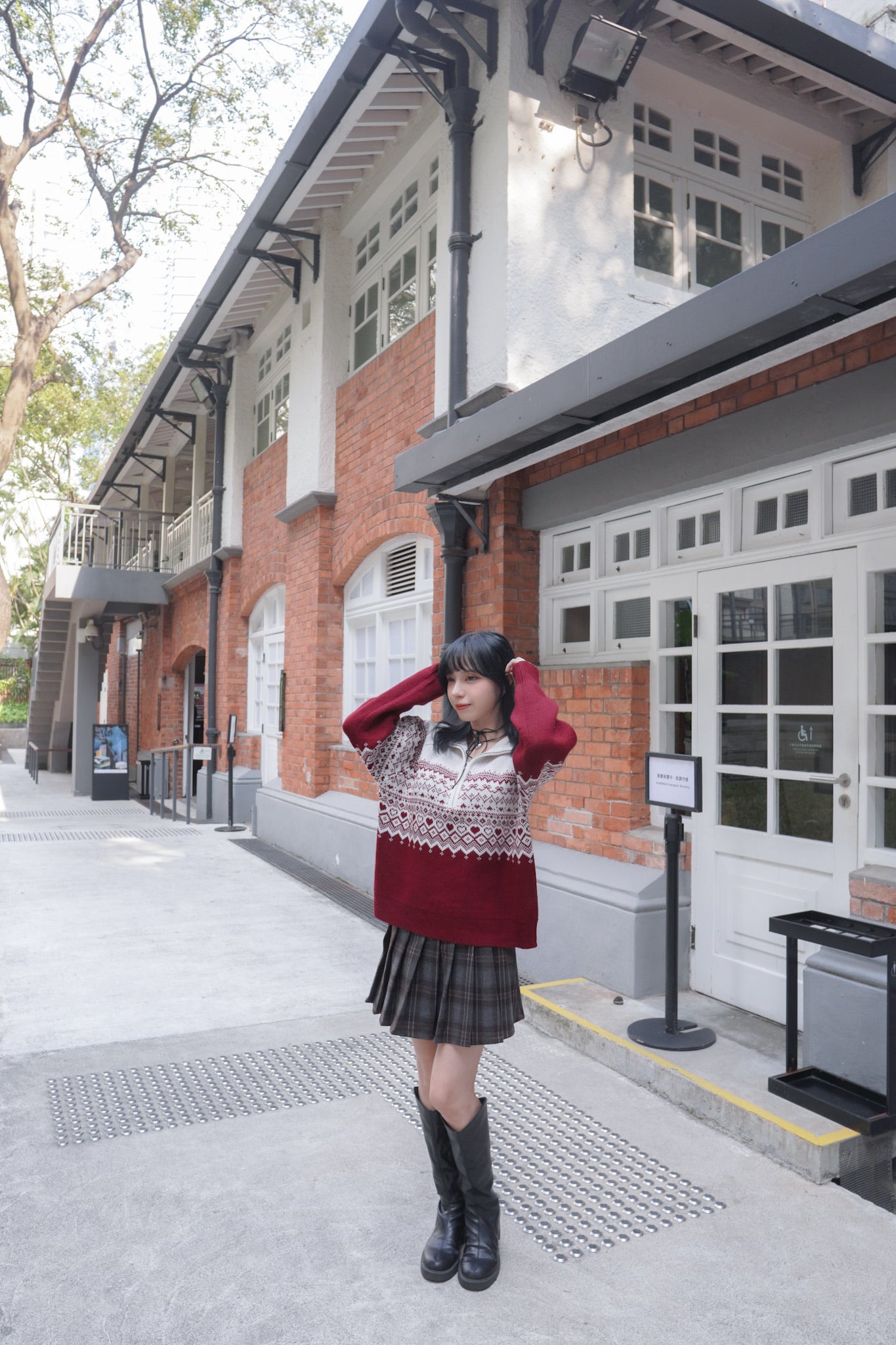 <現貨> 聖誕Party必入🎅🏻🌟北歐風半拉鍊針織長袖上衣