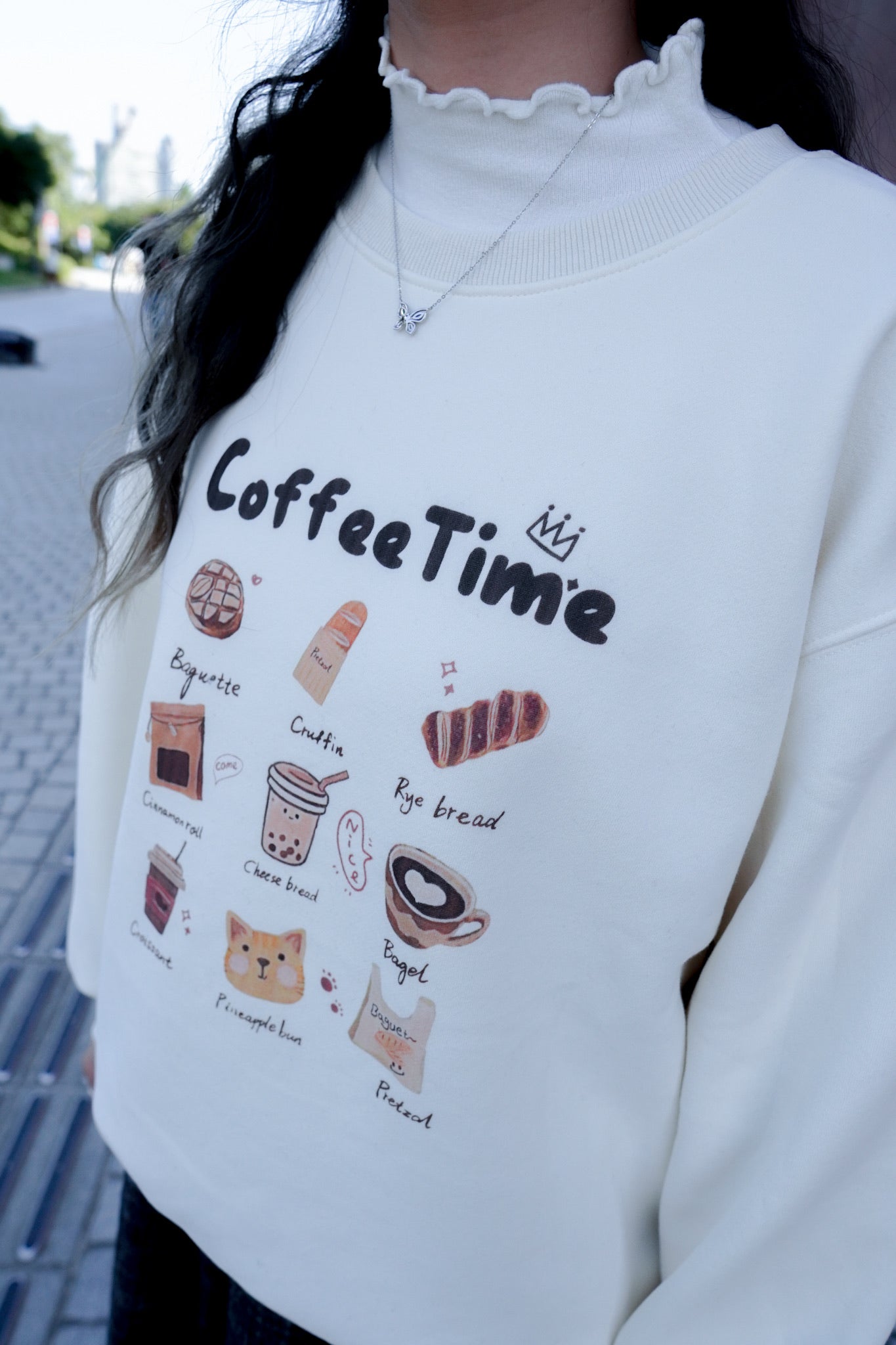 <現貨> 冬日感滿滿！韓系Coffee Shop長袖衛衣｜兩色入