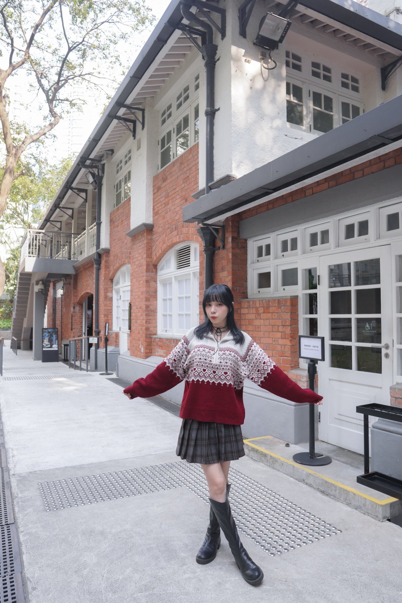 <現貨> 聖誕Party必入🎅🏻🌟北歐風半拉鍊針織長袖上衣