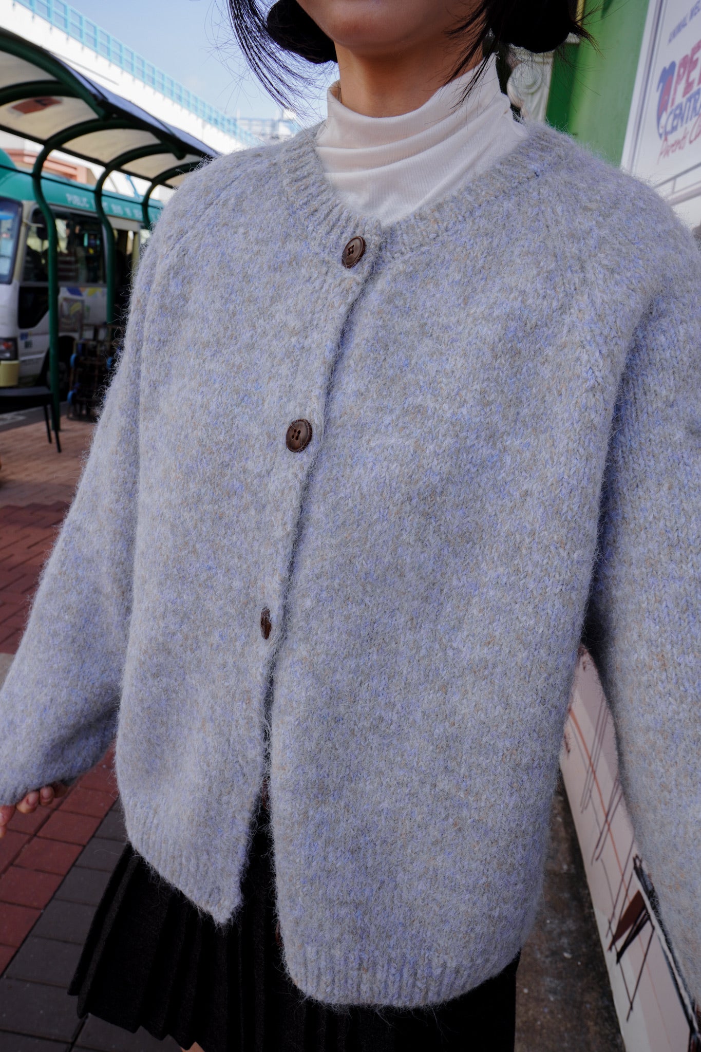 <現貨> 羊毛混紡針織冷外套｜兩色入