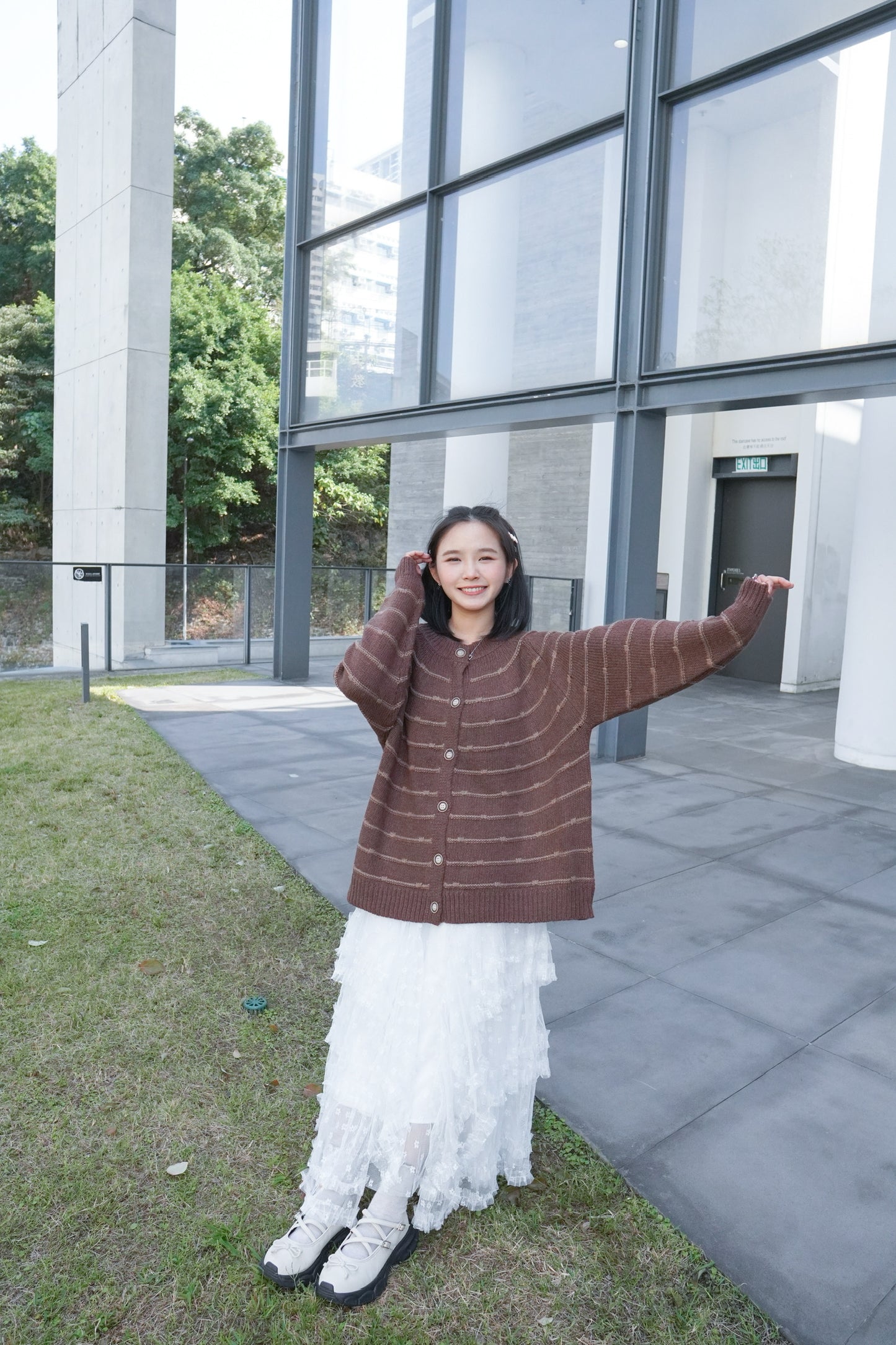 <預訂> 自家製 不規則蕾絲拼接蛋糕半身長裙