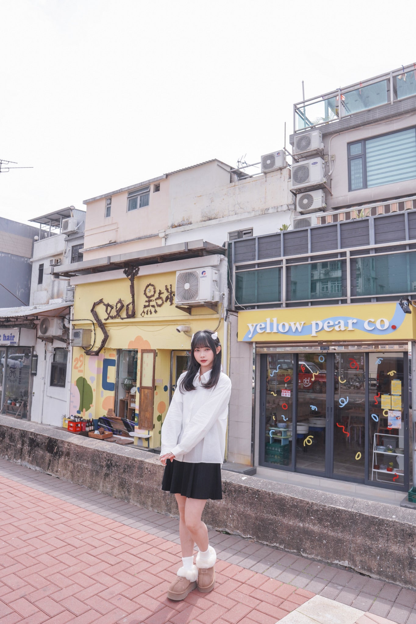 <現貨> 韓系全棉奶白長袖恤衫