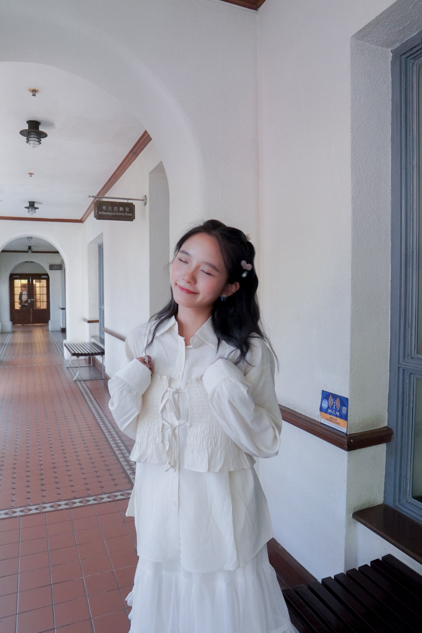 <現貨> 皺皺吊帶背心+長袖裇衫兩件套