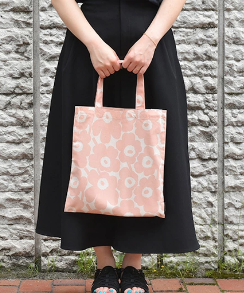 <預訂> JP 日本限定珊瑚粉色！Marimekko Mini Unikko Tote Bag♡