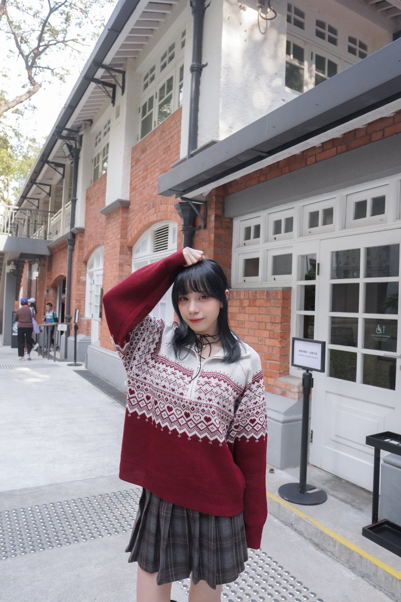 <現貨> 聖誕Party必入🎅🏻🌟北歐風半拉鍊針織長袖上衣